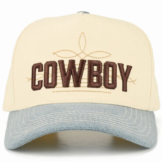 Cowboy Denim Trucker Hat