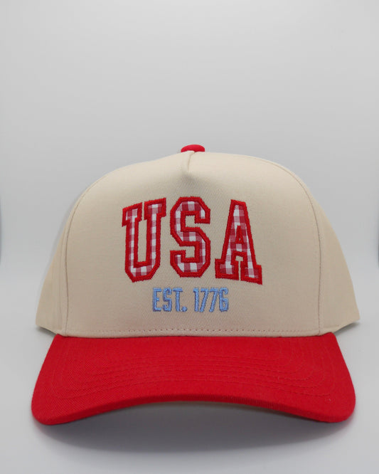 USA Gingham Hat